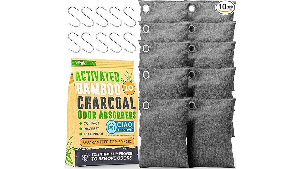 activated charcoal odor absorbers ten bags