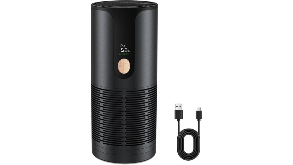 mini car air purifier four layer filtration