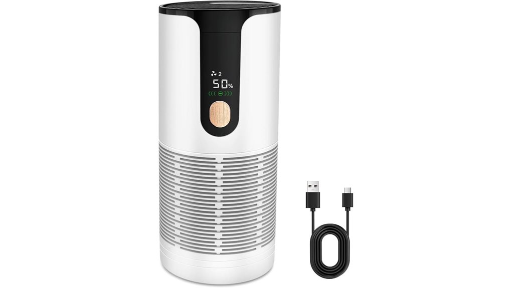 mini car purifier with lcd display
