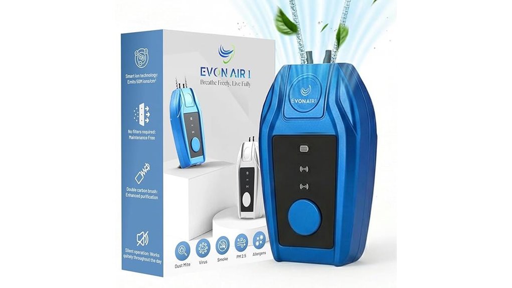 portable ionizer necklace 75 hour runtime